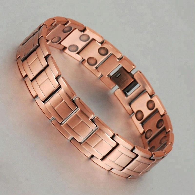 Bio health magnetic therapy pure copper bracelet with double magnets