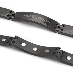 Wollet wholesale fashion jewelry custom magnetic bracelet men stainless steel bracelet