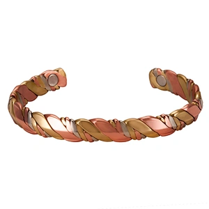 Wollet Mens Pure Copper Bangle  Arthritis Pain Relief Therapy Healthy Copper Magnetic Bracelet
