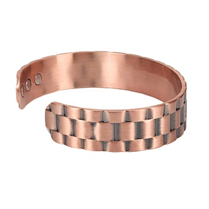 Wollet Fashion Flower Design Health Energy Bio Magnetic Copper Bracelet