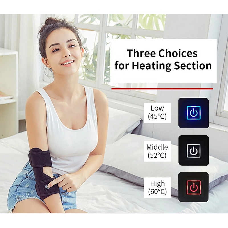 Wollet Rechargeable Wireless Heated Electric Heating Knee Brace Wrap for Knee Shoulder Elbow Joint Pain Relief Anywhere