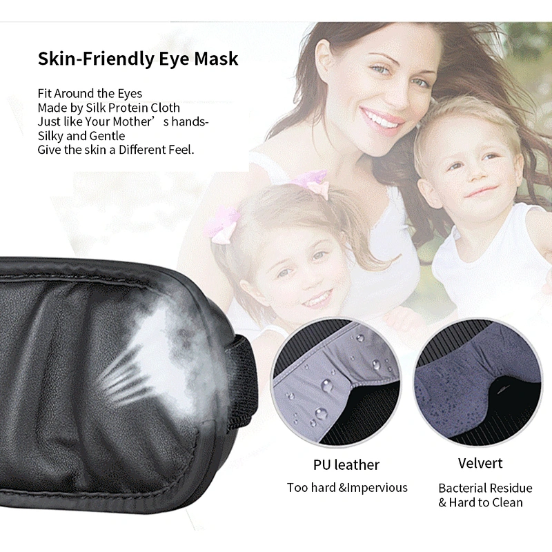 Wollet Heating Built-in Speaker Eye Stress Relaxer Headache Pressure Relief Graphene Eye Massager Mask