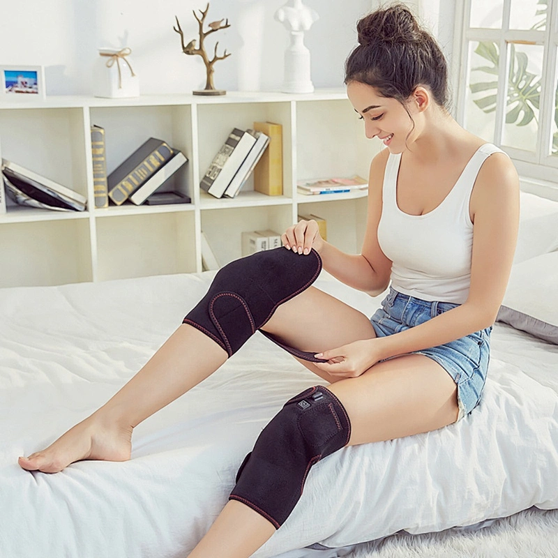 Wollet Rechargeable Wireless Heated Vibration Massager Electric Heating Knee Brace Wrap for Knee Elbow Pain Relief Anywhere