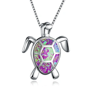 Wollet Hot Selling Wholesale Accessories Crystal Wedding Pendant Jewelry Ocean Heart Turtle Necklace