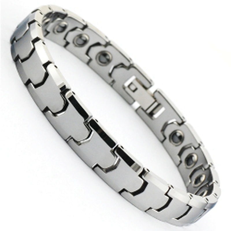 Wollet Fashion Plating Coffee Germanium Bio Magnetic Therapy Tungsten Bracelet
