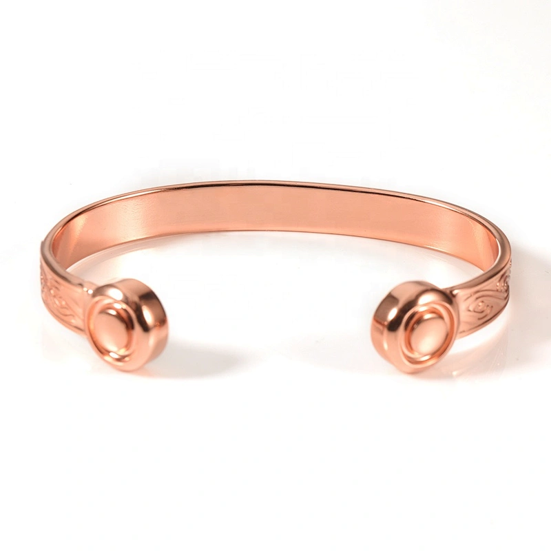 Wollet Wholesale Magnetic Arthritis Pain Relief Therapy Healthy Cuff Vintage Engraved Copper Bracelet
