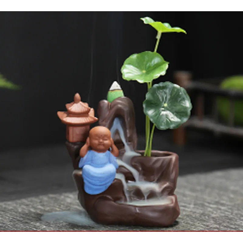 Wollet Creative Home Ceramic Ornaments Hydroponic Flower Ornaments Backflow Aromatherapy Oven Backflow Incense Oven