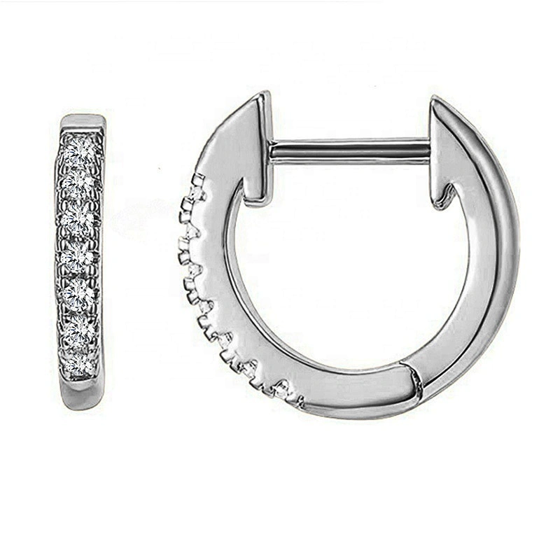 Wollet New Design Zircon Earrings Stainless Steel Earring Diamond Earrings