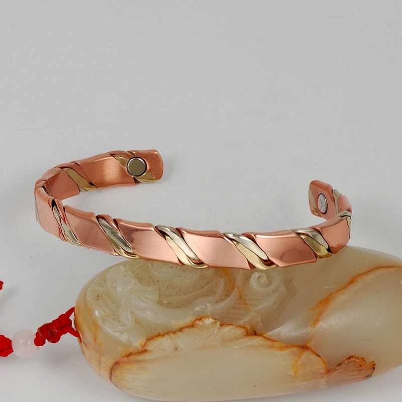 Wollet Mens Pure Copper Bangle  Arthritis Pain Relief Therapy Healthy Copper Magnetic Bracelet