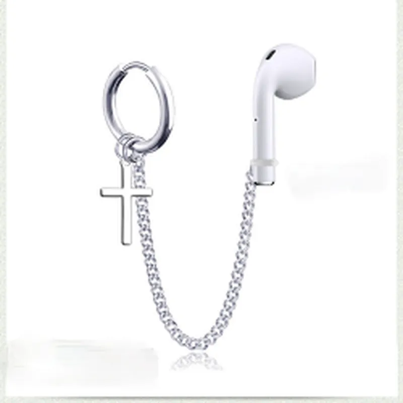 Wollet Sports wireless headset anti-lost stainless steel earrings