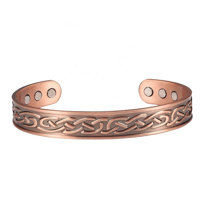 Wollet Fashion Flower Design Health Energy Bio Magnetic Copper Bracelet