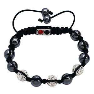 new york wholesale black hematite handmade men custom beaded bracelets 2014