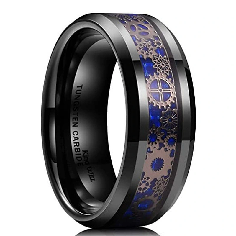 Wollet Customizable Fashion Jewelry Unisex Tungsten Steel Ring
