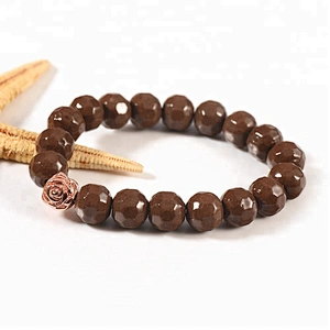 Wollet Fashion Health Element Tourmaline Copper Flower Bead Bracelet
