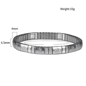 Wollet New Design Flexible Stainless Steel Magnetic Therapy Elastic Bracelet for Women and Girls