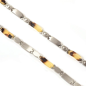 2017 new fashionable jewelry amber and 316l stainless steel bracelet clasp
