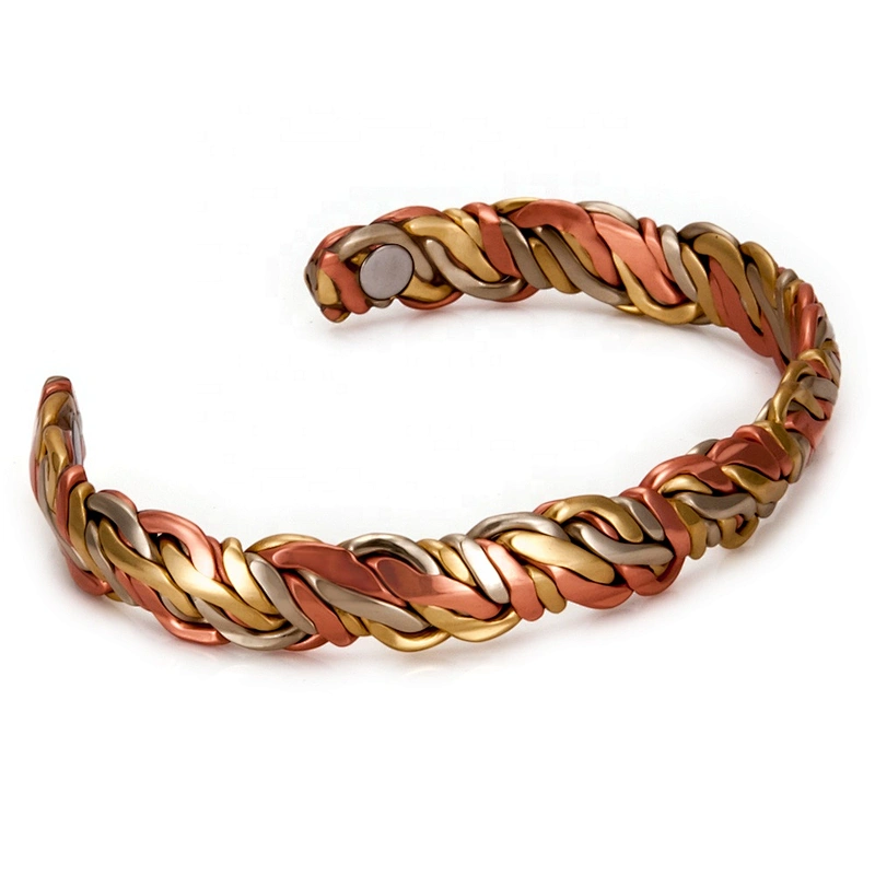 Wollet Wholesale Magnetic Arthritis Pain Relief Energy Healthy Cuff Vintage Engraved Copper Bracelet