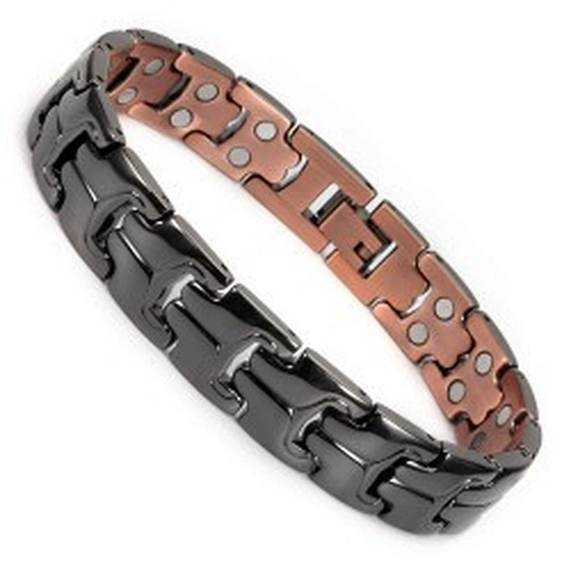 Wollet Copper Energy Blood Pressure Control Wellness Health Healing Bio Magnetic Therapy Bracelet For Men