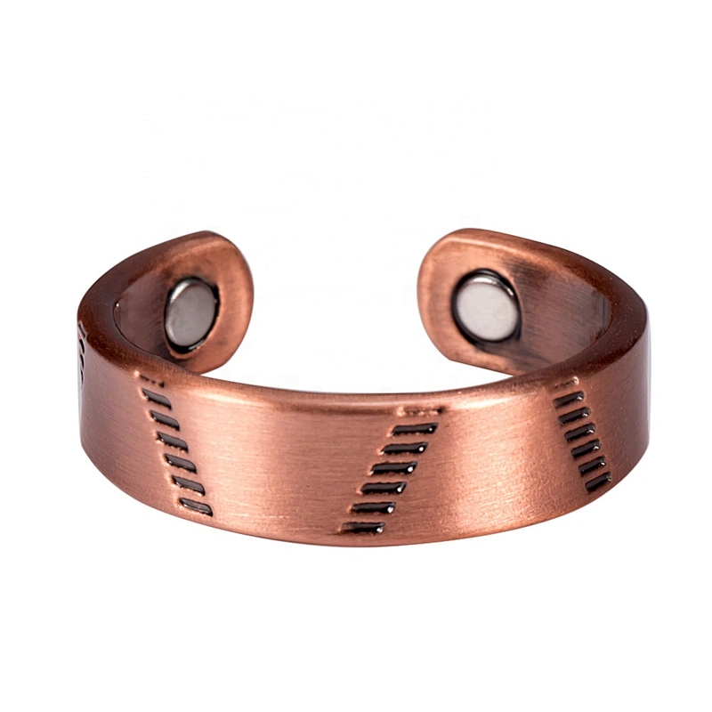 Wollet Magnetic Copper Ring Arthritis Women Pure Copper Rings for Women Adjustable Health with 3PCS Magnets