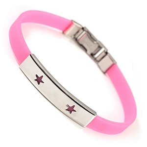 Wollet Fashion Multi-Colour Bio Magnetic Stainless Steel Silicone Bracelet For Children