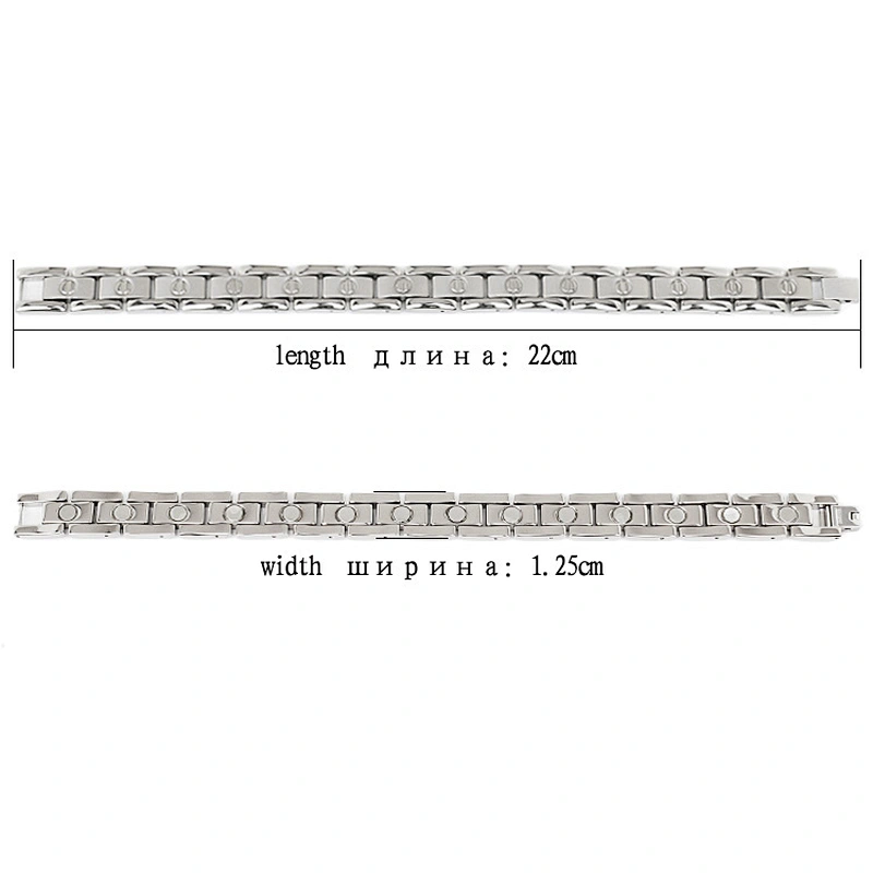 Personalized inventory titanium magnetic bracelet