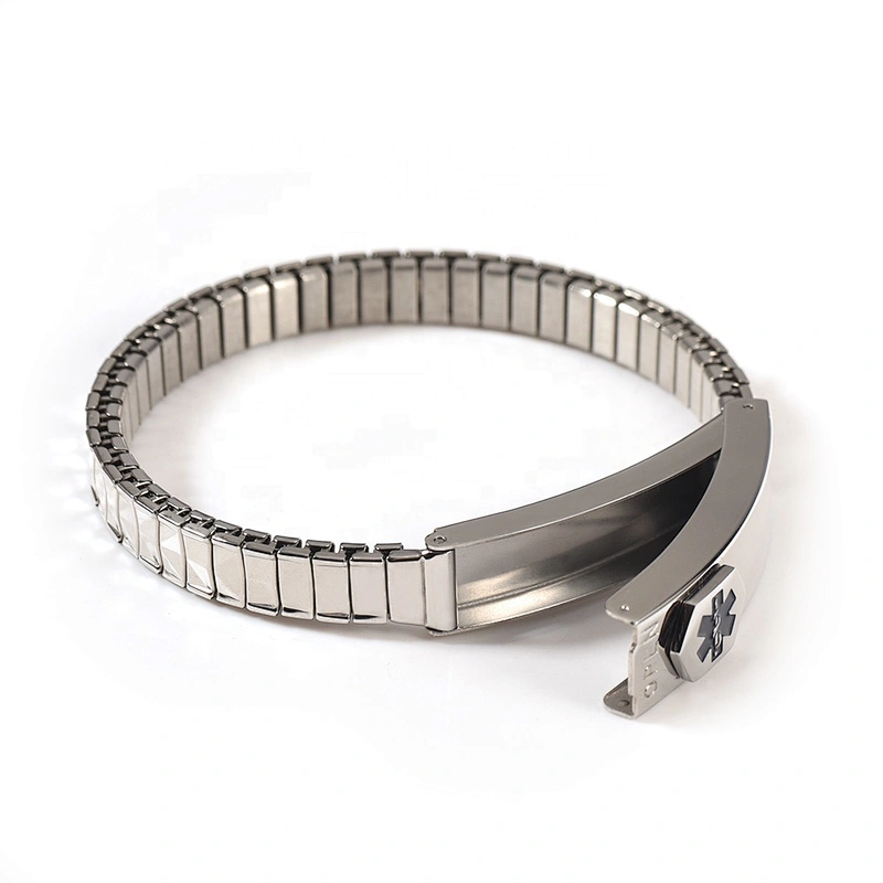 Wollet New Design Flexible Stainless Steel Magnetic Therapy Elastic Bracelet for Women and Girls