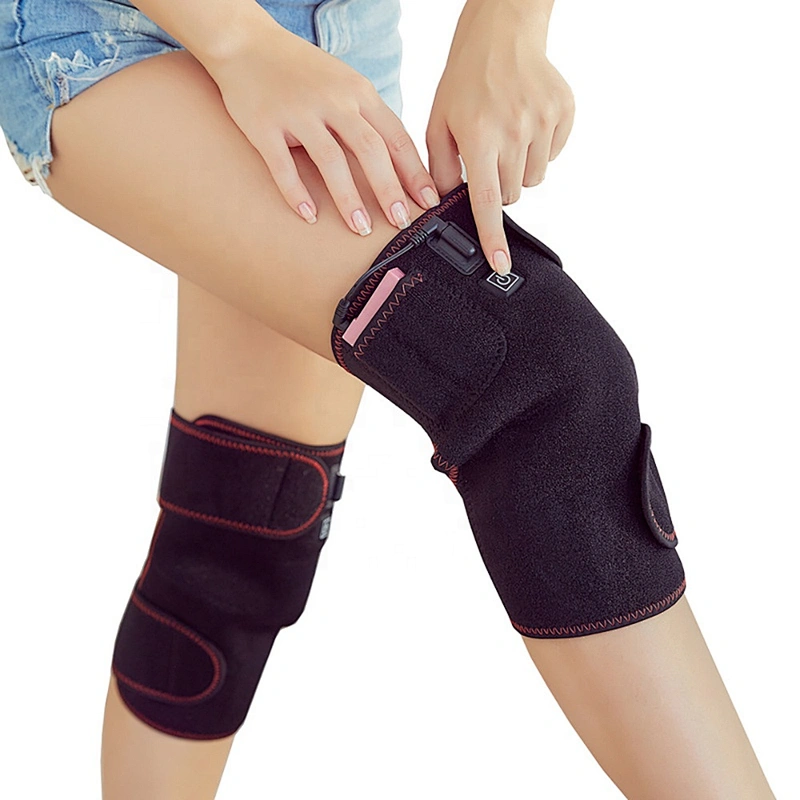 Wollet Rechargeable Wireless Heated Vibration Massager Electric Heating Knee Brace Wrap for Knee Elbow Pain Relief Anywhere