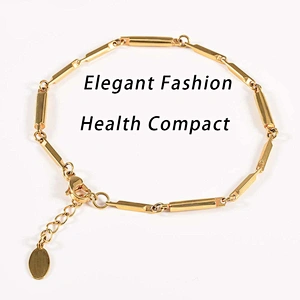 Wollet Latest Design Fashion Rose Gold 316L Stainless Steel Bio Magnetic Bracelet