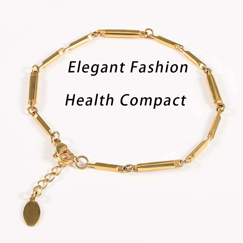 Wollet Latest Design Fashion Rose Gold 316L Stainless Steel Bio Magnetic Bracelet