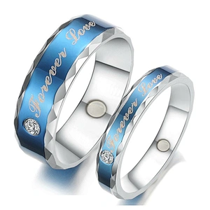 Gear Design Stainless Steel Magnetic Wedding Rings for Men