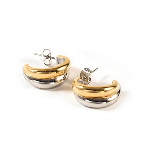 rose gold plated newest design magnetic health care hot sales stainless steel earrings