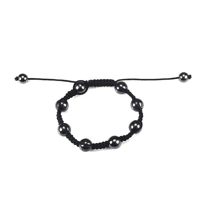 Wollet Most Popular Adjustable Magnetic Handmade 10mm Natural Stone Beads Men Lava Bracelet