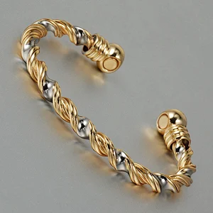 Men Silver wire bangle