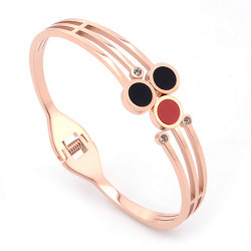 Wollet New Design Fashion Adjustable Love Bracelet Rose Gold Stainless Steel Bracelet