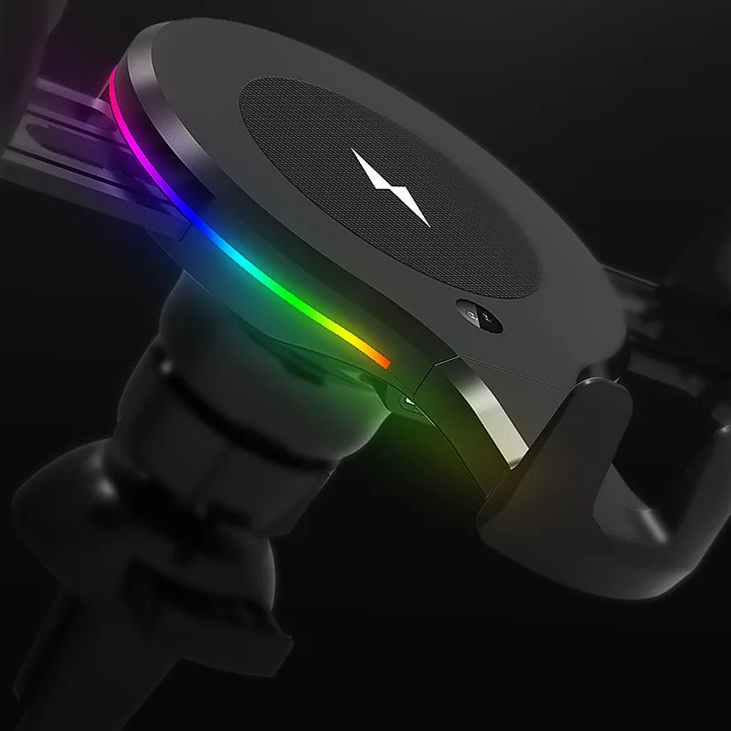 Wollet New Car Wireless Charger Car Mobile Phone Charging Navigation Bracket Automatic Induction Telescopic Wireless Charger