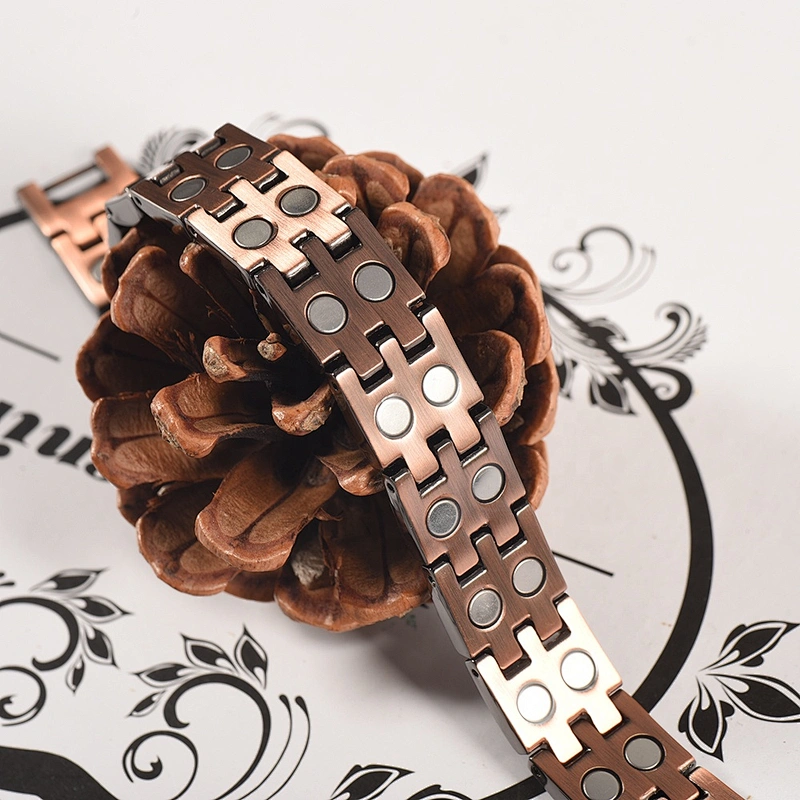 Wollet Wholesale Health Energy Bio Magnetic Copper Healing Bracelet For Men