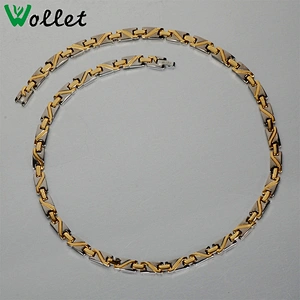 New IP Silver and Gold plating Titanium Men's Necklace