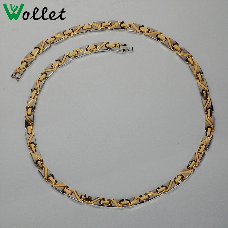 New IP Silver and Gold plating Titanium Men's Necklace