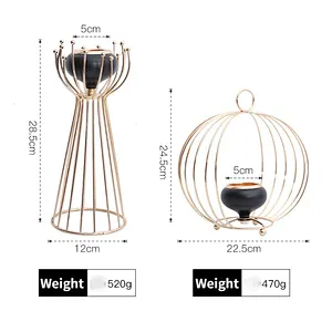 Wollet Fashionable Home Candlelight Dinner Decoration Ornaments Metal Iron Candle Holder