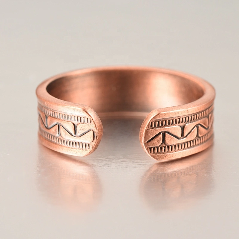Wollet Magnetic Copper Ring Arthritis Women Pure Copper Rings for Women Adjustable Health with 3PCS Magnets