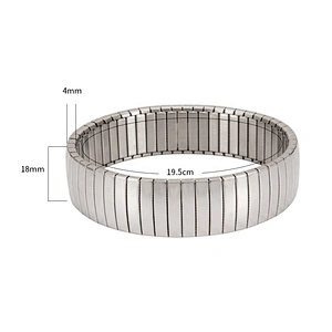 Wollet New Design Flexible Stainless Steel Magnetic Therapy Elastic Bracelet for Women and Girls