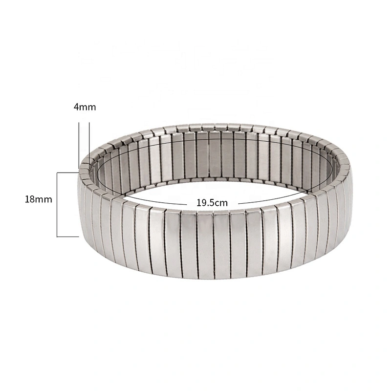 Wollet New Design Flexible Stainless Steel Magnetic Therapy Elastic Bracelet for Women and Girls