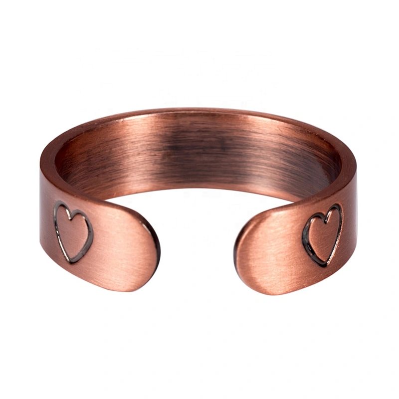 Wollet Magnetic Copper Ring Arthritis Women Pure Copper Rings for Women Adjustable Health with 3PCS Magnets