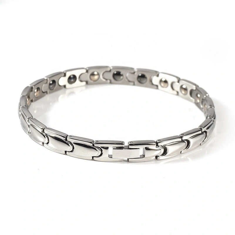 Wollet Fashion High Polish Wholesale Bio Magnetic Stainless Steel Bracelet