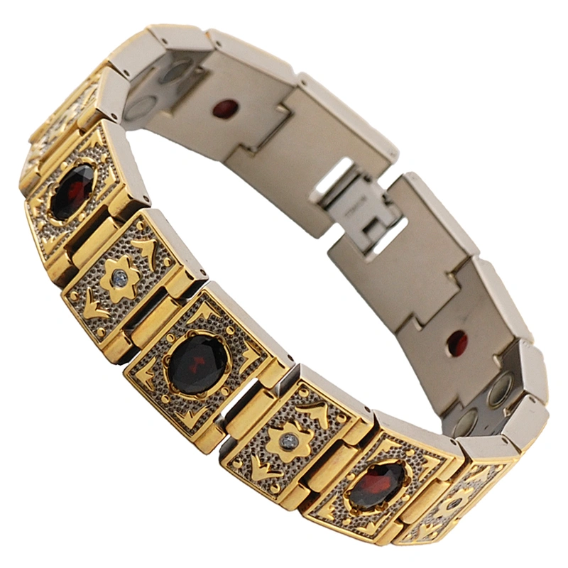 Yellow Topaz Gold Tone Stainless Steel Bracelet Import Jewelry From China