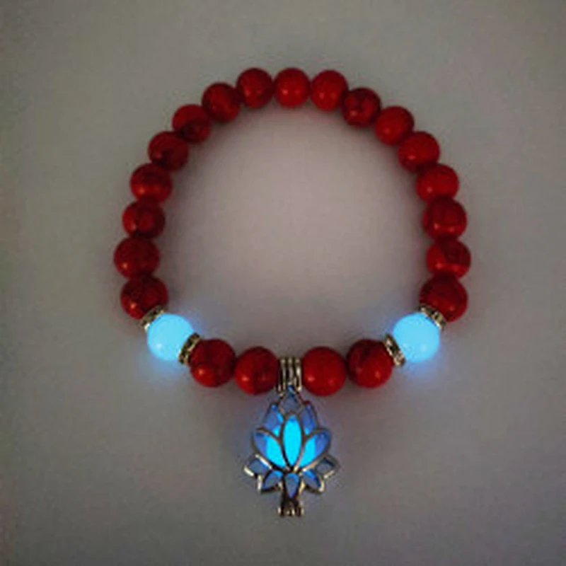 Wollet Energy Glowing Lotus Sanskrit Beaded Bracelet