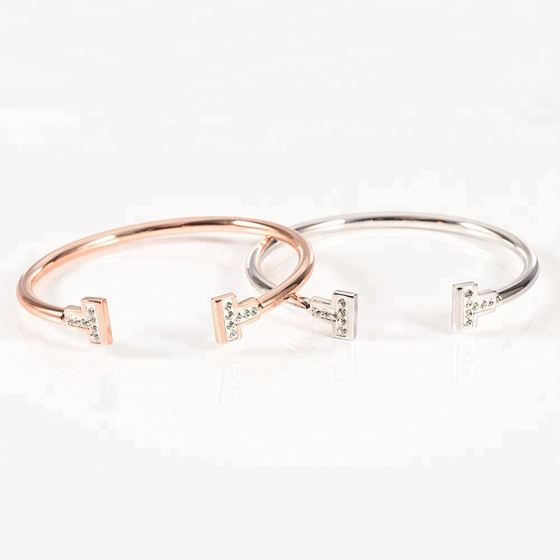 Wollet Fashion Design CZ Stone 99.999% Germanium Copper Healing Bangle