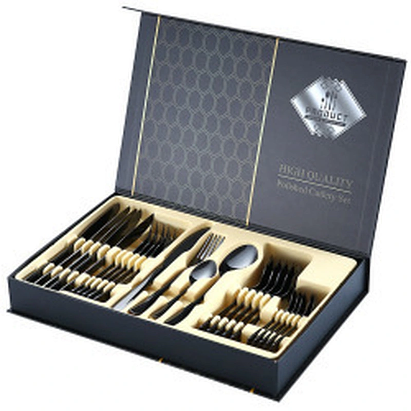Wollet Stainless Steel Cutlery Gift Box Set 24 Piece Cutlery Set