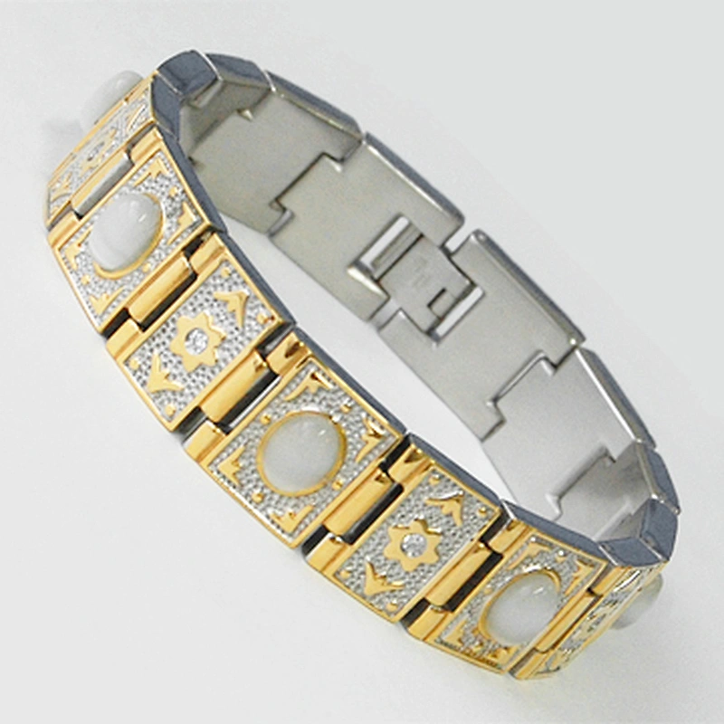 Yellow Topaz Gold Tone Stainless Steel Bracelet Import Jewelry From China
