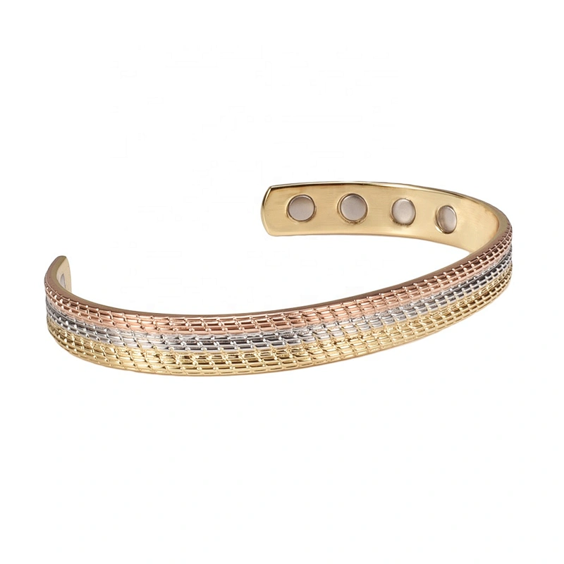 Wollet Mens Pure Copper Bangle  Arthritis Pain Relief Therapy Healthy Copper Magnetic Bracelet
